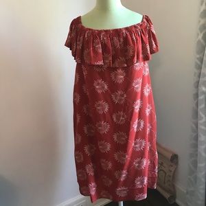 Madewell Floral Dress Off The Shoulder
